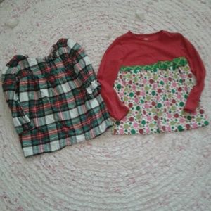 Girl toddler Christmas shirt set